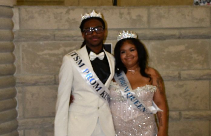  Prom King and Queen posing